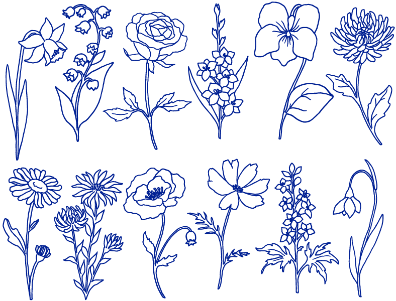 Flowers decal cheap